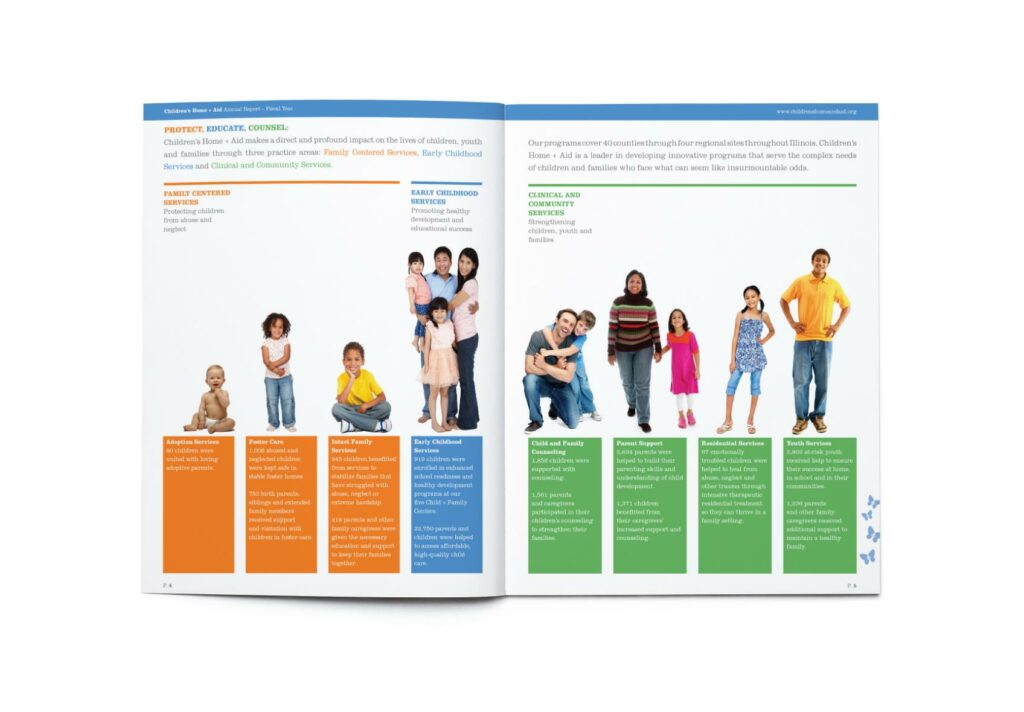 Portfolio Childrens Home + Aid Annual Report Spread